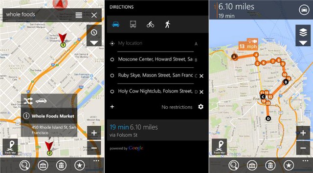 gMaps for Windows Phone