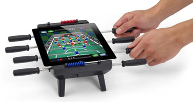 I dont think this $99 foosball case is what gamers meant when they said they wanted more-traditional controls for their iOS video games.