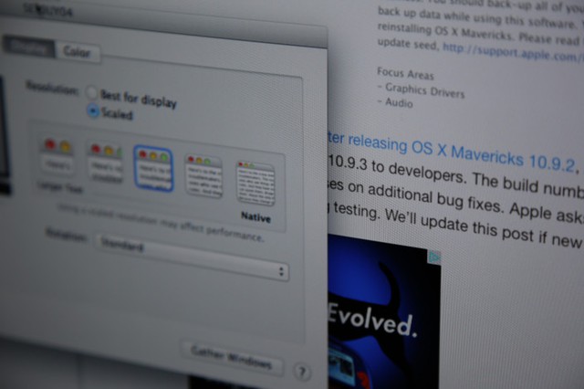 OS X 10.9.3 Mavericks cải thiện việc hỗ trợ hiển thị trên màn hình 4K