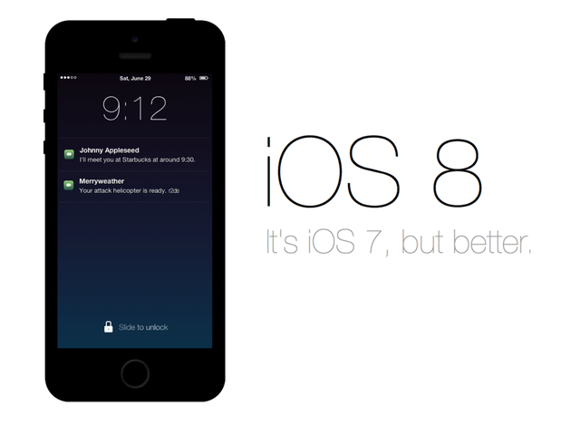Loạt thông tin chi tiết, mới xuất hiện về iOS 8