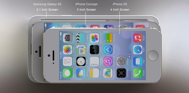 Màn hình iPhone 6 chỉ kém S5 1 inch nhưng lại nhỏ hơn đáng kể nhờ viền mỏng