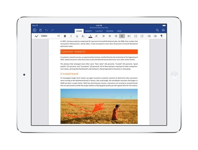 Tải miễn phí Office cho iPad vừa được Microsoft phát hành