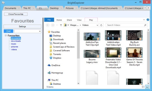 BrightExplorer - Duyệt thư mục theo tab trên Windows