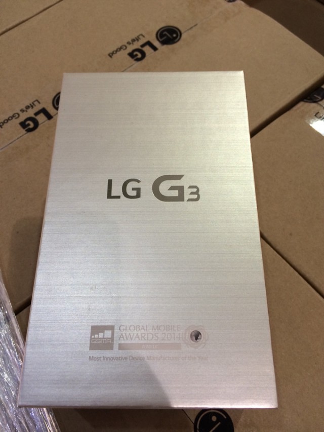 Vỏ hộp của LG G3.