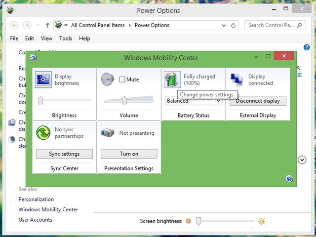 Tìm hiểu về Windows Mobility Center trong Windows