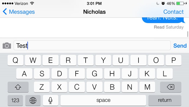 The keyboard in the email and text messaging app didn't work in landscape mode.