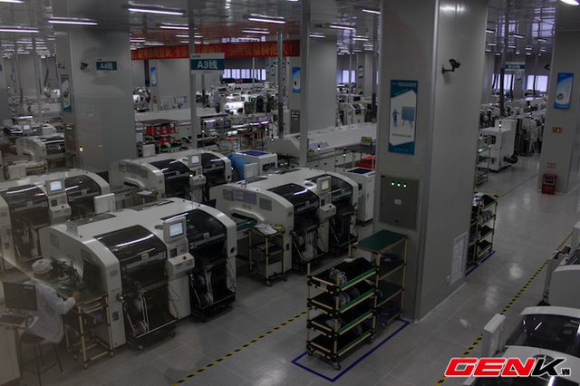 Mỗi dây chuyền trong hệ thống này gồm ba máy với trị giá vào khoảng 1,7 triệu USD. Khu vực này hiện có tất cả 48 dây chuyền tự động.