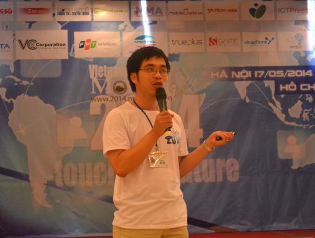 Ông Hoàng Anh Tuấn, Phó Giám đốc Adtech (Admicro) tại Vietnam Mobile Day 2014.