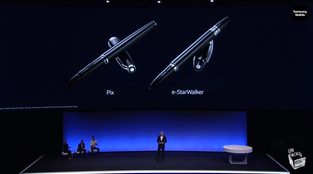 Pix và e-StarWalker là 2 sản phẩm bút dành cho Note 4 của Montblanc, hãng sản xuất đồ xa xỉ danh tiếng.