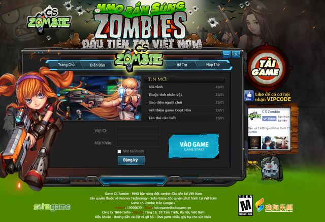 CS Zombie ra mắt trang chủ, chính thức cho phép download