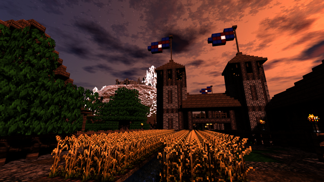 Thậm chí chúng ta có thể thấy một cánh đồng lúa mạch và những lá cờ, mặc dù chúng không bay trong gió.