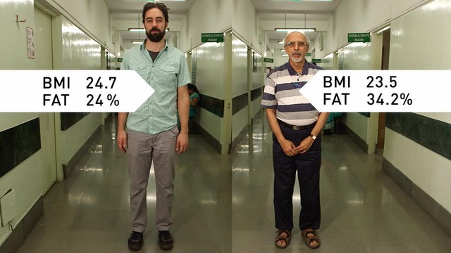  Chỉ số BMI thấp hơn, nhưng tỷ lệ chất béo cơ thể lại cao hơn nhiều 