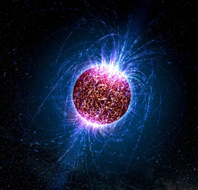  Hình minh họa cho một ngôi sao neutron. 