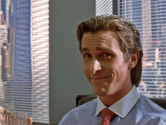 Christian Bale thủ vai gã trưởng giả tâm thần Patrick Bateman trong bộ phim nổi tiếng American Psycho. 