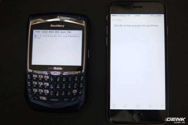  Ghi chú với bàn phím QWERTY của BlackBerry 8700 chắc chắn là sở trường rồi! 
