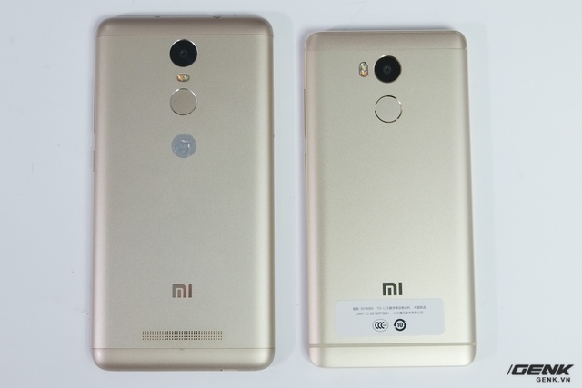  So sánh với một chiếc máy khá phổ biến của Xiaomi là Redmi Note 3 Pro (5.5 inch), Redmi 4 có khích thước nhỏ hơn. 