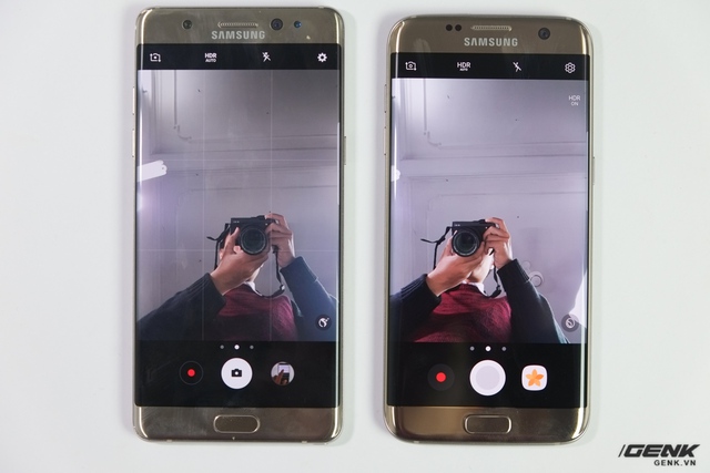  Ứng dụng camera của Galaxy S7 có thiết kế đơn giản hơn so với trước đây, hỗ trợ các thao tác như gạt ngón tay để chuyển camera selfie hay lựa chọn giữa các chế độ. 