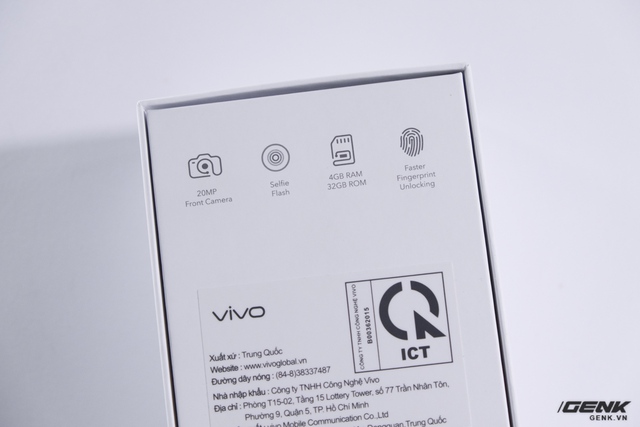  Những ưu điểm của máy được Vivo ghi trên vỏ hộp 