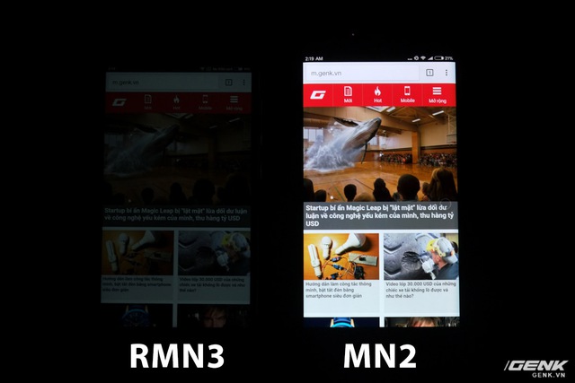  Mức độ sáng thấp nhất của Mi Note 2 vẫn quá sáng để có thể sử dụng thoải mái trong bóng tối 