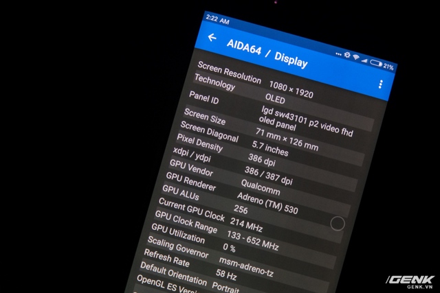  Thông số màn hình Xiaomi Mi Note 2 