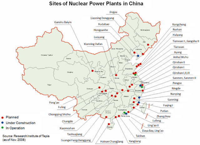  Các nhà máy điện hạt nhân tại Trung Quốc. 