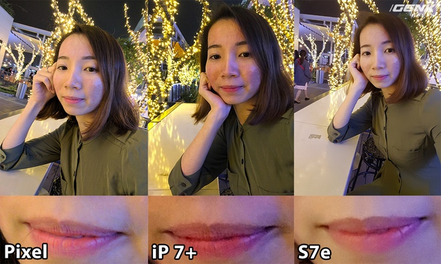 So sánh ảnh selfie của Pixel - iPhone 7 Plus và Galaxy S7 edge