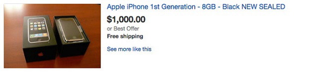 Chà, 1.000 USD cho chiếc iPhone đời đầu...