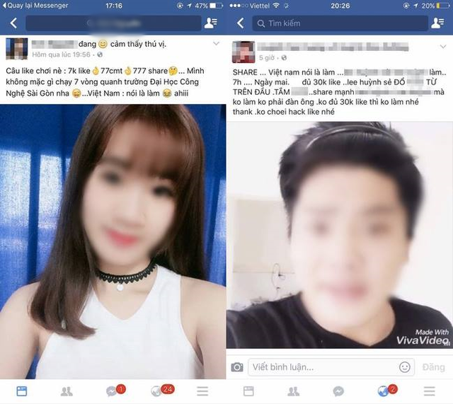 Trào lưu Nói là làm nở rộ trên facebook các bạn trẻ.