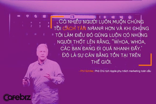  Phil Schiller, Phó Chủ tịch Apple phụ trách marketing toàn cầu, đáp trả khi nhiều người cho rằng chiếc MacBook Pro của Apple không đủ cách tân, sáng tạo. 