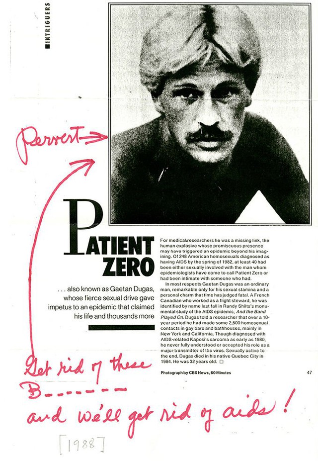 
Dugas được mệnh danh là Bệnh nhân số 0 trên một tờ báo thập niên 80
