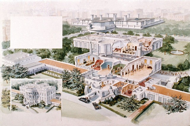 
Ra đời năm 1968, bức họa của Robert W. Nicholson về Nhà Trắng đã cho thấy những chi tiết chưa ai có cơ hội được diện kiến bao giờ.
