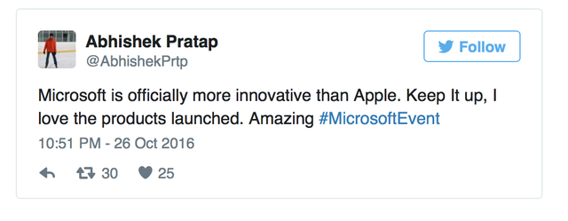  Microsoft đã chính thức sáng tạo hơn Apple. Hãy cứ giữ như vậy nhé, tôi thích các sản phẩm mới ra mắt lắm. Thật tuyệt!. 