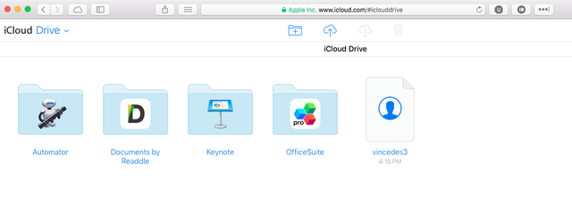  Tải file vincedes3.vcf lên iCloud Drive 