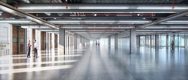  Gần 50.000 mét vuông diện tích, trải ra trong 6 tầng, sẽ có thiết kế kiểu công nghiệp. 