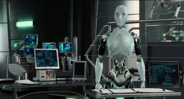 Trong thế giới siêu việt của I, Robot, màn hình vuông vẫn đang thời thượng. Giống như năm 2004.