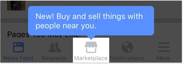  Biểu tượng Marketplace được đặt vào một vị trí khá đắc đạo, vị trí từng thuộc về Facebook Messenger 
