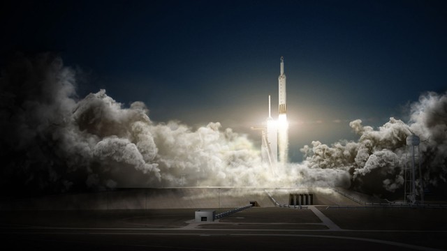 Việc phóng thử Falcon Heavy được phác họa. 