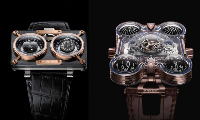  Mẫu Horological Machine năm 2008 (bên trái) và năm 2016 (bên phải) 