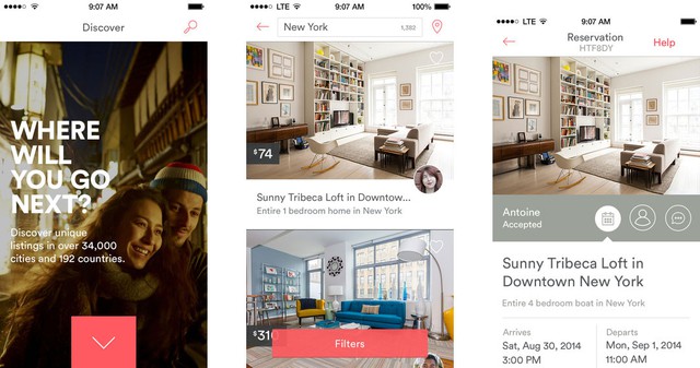  Giao diện đăng tải nhà cho thuê trên ứng dụng Airbnb 