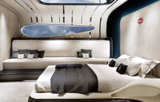 Ngoài giường thì khách còn có thể ngủ trên ghế dài khổng lồ. 