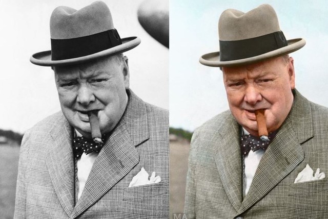  Chân dung Winston Churchill, cố Thủ tướng Anh trong thời Thế chiến II. 