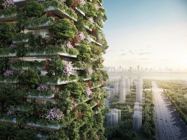  Theo tính toán của công ty này, các cây bụi trên tòa tháp rừng cây ở thành phố Nam Kinh sẽ ‘ăn” khoảng 25 tấn carbon dioxide mỗi năm, đồng thời sản xuất 60 kg oxy mỗi ngày. 