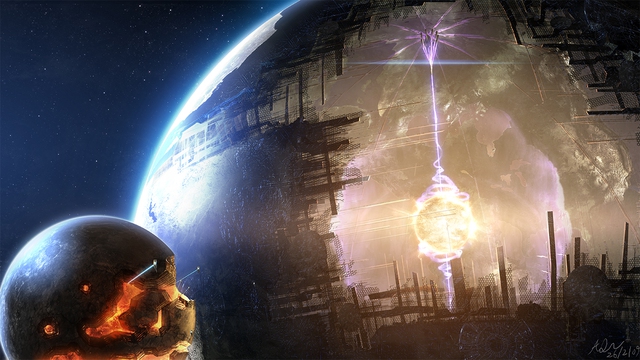  Dyson sphere - Khối cầu Dyson, công cụ giả tưởng khai thác năng lượng từ một ngôi sao. Người ta cho rằng trong tương lai, con người sẽ có thể làm được như vậy. 