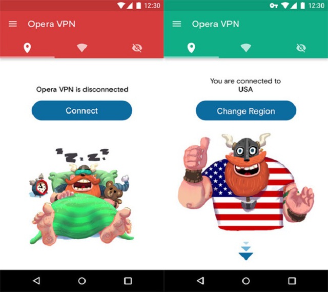Với Opera VPN, bạn tha hồ thay đổi VPN sang các máy chủ đặt ở những quốc gia khác một cách dễ dàng.