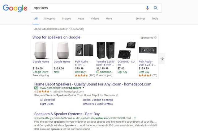  Rất nhiều sản phẩm của Google cũng được ưu tiên trong kết quả tìm kiếm. 