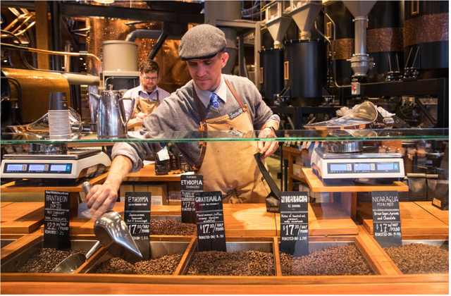 
Cửa hiệu Roastery, một bar cà phê cao cấp của Starbucks được mở đầu tiên tại Seattle
