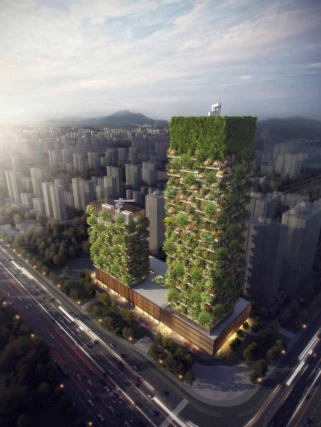  Tòa tháp “rừng cây” ở Nam Kinh sẽ là trụ sở của các văn phòng, một khách sạn hạng sang với 247 phòng, một viện bảo tàng và một trường kiến trúc. 