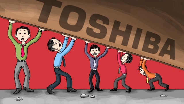 Toshiba đang gồng mình xử lý khủng hoảng.