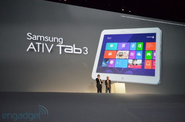  ATIV Tab 3 là một trong số những tablet Windows 8 mỏng nhất hiện nay.