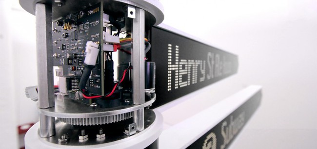 The Points designers built a custom system of gears and motors that could fit inside a sli...